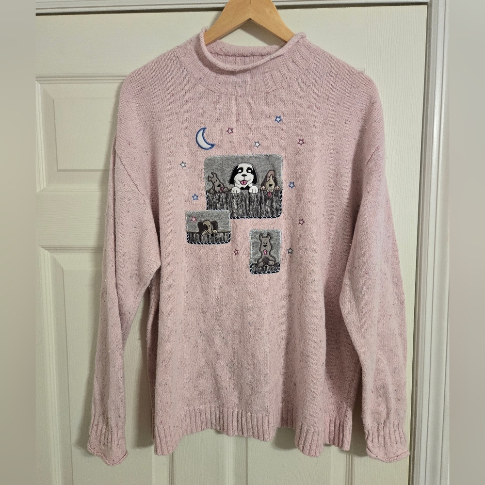 Big Dogs pink dog sweater crewneck size XL